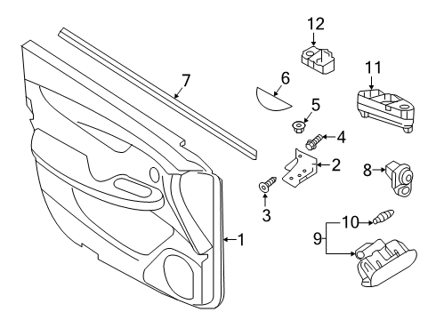 Infiniti 809A0-5NE1A Finisher Assy-Front Door,RH