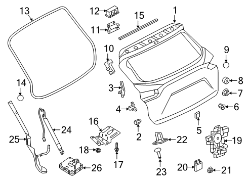 Infiniti 90459-5NA0A Bracket-Back Door Stay,LH