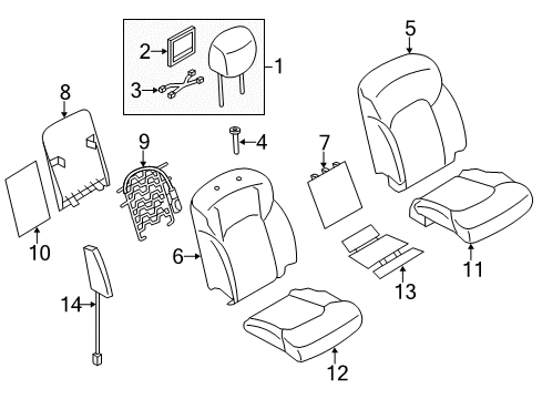 Infiniti H7611-1A69D Pad-Front Seat Back