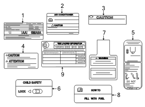 2022 Infiniti QX60 Label-Caution,Fuel Diagram for 97841-6RR0A