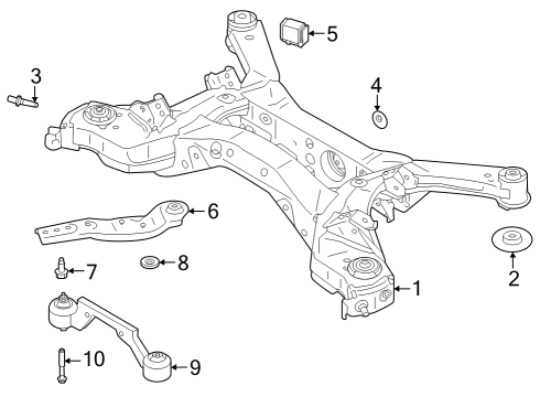 2022 Infiniti QX60 MEMBER COMPL - REAR SUSPENSION Diagram for 55400-6SB0E