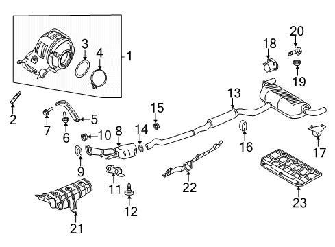 2019 Infiniti QX50 Gasket-Exhaust Diagram for 20692-JF00C