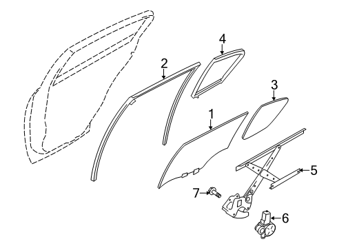 2022 Infiniti Q50 Rear Door Diagram 2