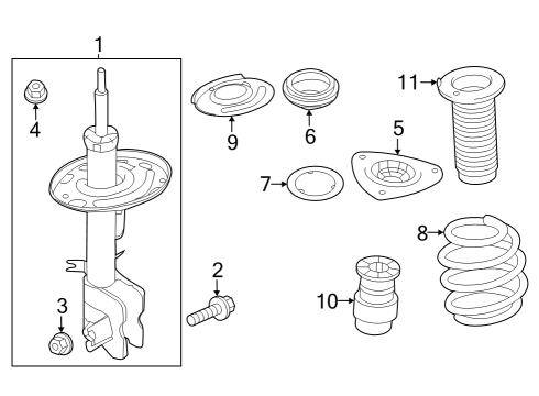 2023 Infiniti QX60 Struts & Components - Front Diagram