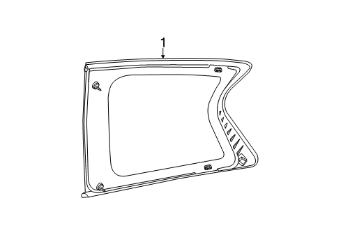 2020 Infiniti QX60 Quarter Panel - Glass & Hardware Diagram