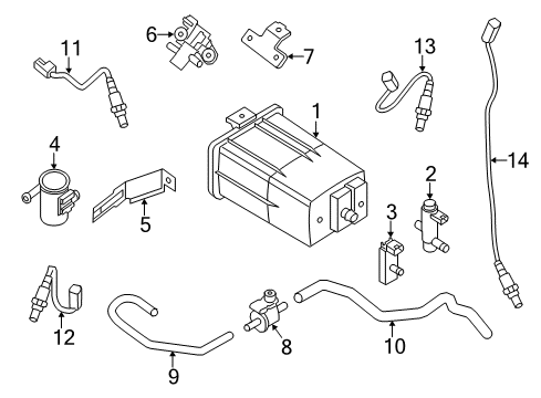 2020 Infiniti QX60 Emission Components Diagram