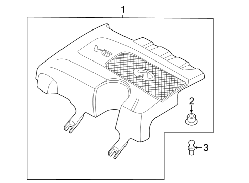 2023 Infiniti QX60 Engine Appearance Cover Diagram