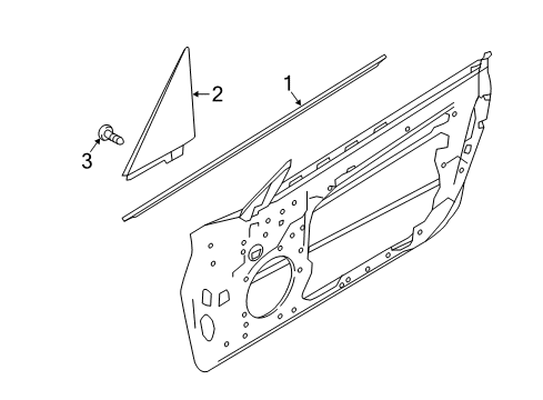 2020 Infiniti Q60 Exterior Trim - Door Diagram