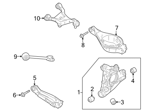 2023 Infiniti QX60 Rear Suspension, Lower Control Arm, Upper Control Arm, Ride Control, Stabilizer Bar, Suspension Components Diagram 3