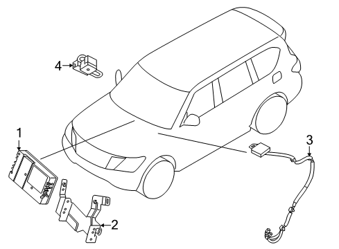 2021 Infiniti QX80 Communication System Components Diagram