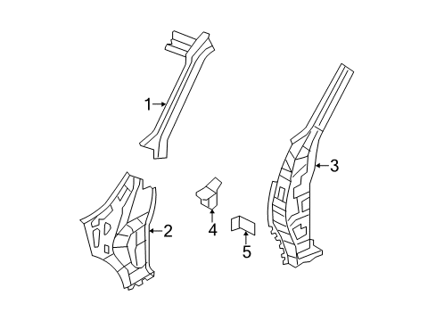 2021 Infiniti QX80 Hinge Pillar Diagram