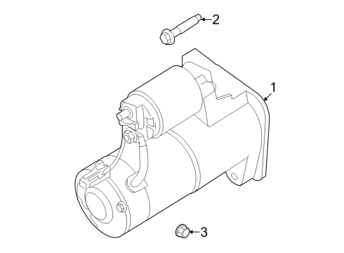 2022 Infiniti QX60 MOTOR ASSY-STARTER Diagram for 23300-6SA0A