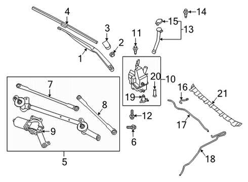 2024 Infiniti QX55 Wiper & Washer Components Diagram 2