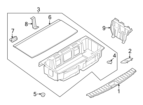 2023 Infiniti QX60 Interior Trim - Rear Body Diagram