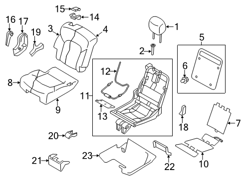 2014 Infiniti QX80 Cover-Rear Seat Hinge,RH Diagram for 88327-1LZ0B