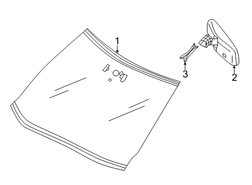 2021 Infiniti QX50 Glass - Windshield Diagram