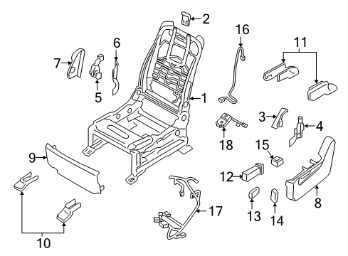 2021 Infiniti QX80 Lumbar Control Seats Diagram 1