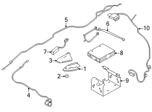 2015 Infiniti Q70 Nut Diagram for 28219-5RA0A