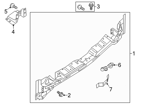 2019 Infiniti QX60 Bracket Assy-Rear Panel Reinforce,LH Diagram for G9139-9NPMA