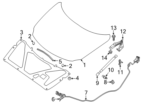 2022 Infiniti QX60 Bolt Diagram for 01125-A8161