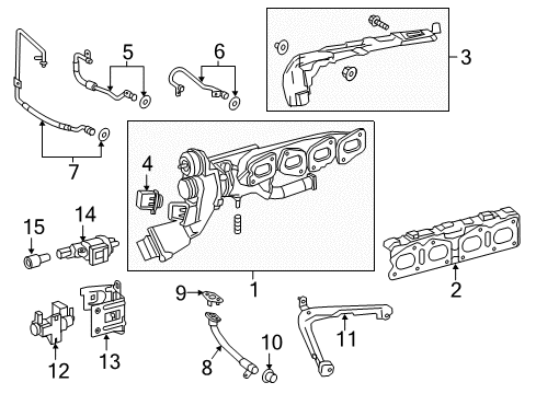 2019 Infiniti Q50 Heat INSULATOR-Turbine Housing Diagram for 14450-5CA1A