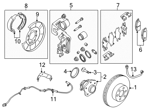 2020 Infiniti QX60 Rear Brakes Diagram 2