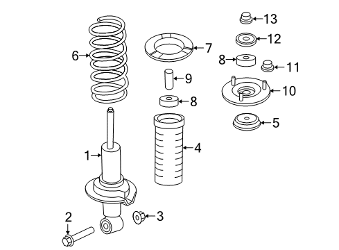 2022 Infiniti QX80 Shocks & Components - Front Diagram