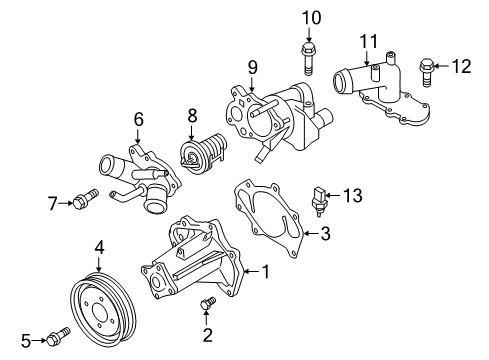 2021 Infiniti QX80 Water Pump Diagram