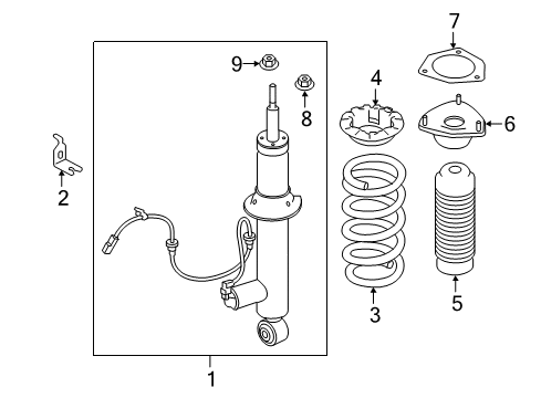 2020 Infiniti Q60 Struts & Components - Front Diagram 3