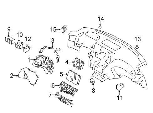 2019 Infiniti Q70L Switch Assy-3 Functions Diagram for 251B3-5UV0A