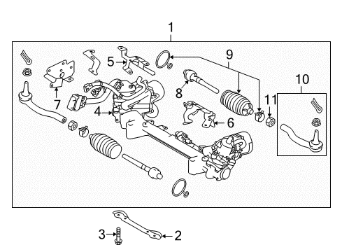 2022 Infiniti Q50 Steering Column & Wheel, Steering Gear & Linkage Diagram 6