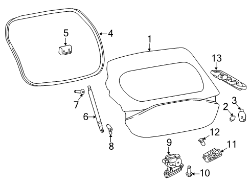 2017 Infiniti QX30 Weatherstrip-Back Door Diagram for 90830-5DA1A