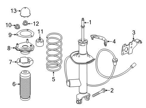 2020 Infiniti Q60 Struts & Components - Rear Diagram 1