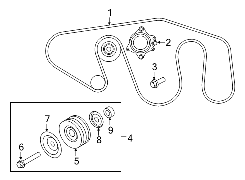 2022 Infiniti QX80 Belts & Pulleys Diagram