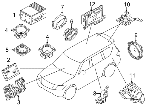 2020 Infiniti QX80 Sound System Diagram