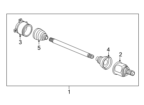 2020 Infiniti QX50 Drive Axles - Rear Diagram