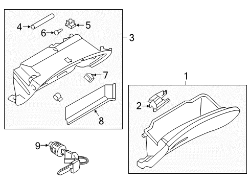 2022 Infiniti Q50 Glove Box Diagram