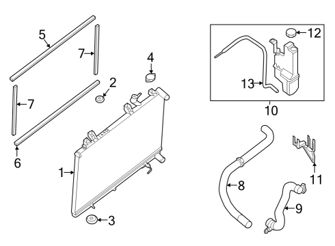 2022 Infiniti QX60 HOSE-RADIATOR,UPPER Diagram for 21501-6SA0A