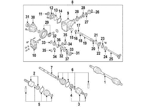 2008 Infiniti M45 Repair Kit - Dust Boot, Inner Diagram for C9GDA-05U8L