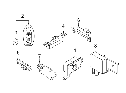 2020 Infiniti Q60 Anti-Theft Components Diagram