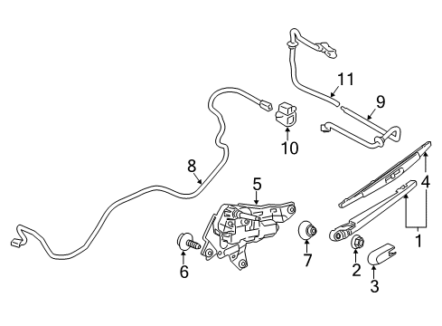 2021 Infiniti QX80 Wipers Diagram 1