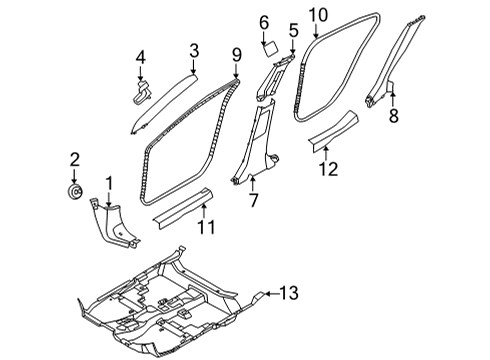 2022 Infiniti QX60 CLIP Diagram for 76988-6TA1A