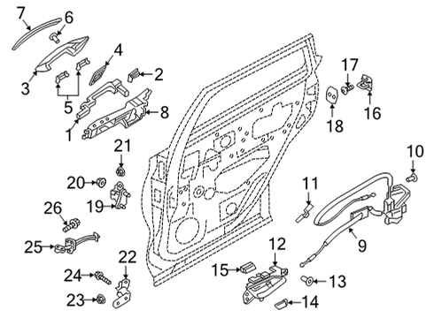 2022 Infiniti QX55 Rear Door Diagram 2