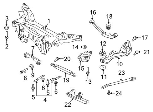 2022 Infiniti QX60 BOLT Diagram for 54459-EN12C