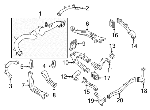 2020 Infiniti QX60 Ducts Diagram