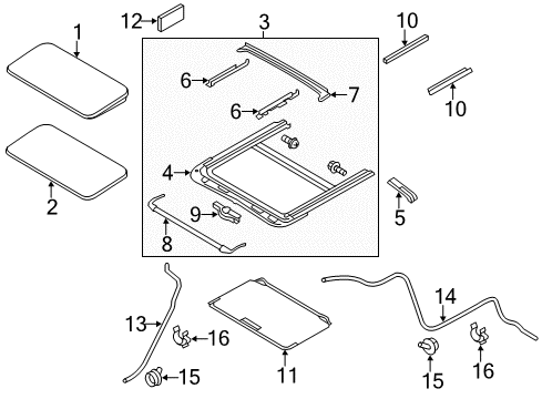 2021 Infiniti QX80 Sunroof Diagram