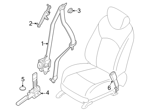 2023 Infiniti QX60 Seat Belt Diagram