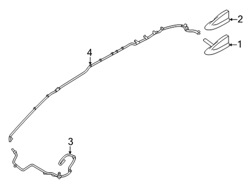 2022 Infiniti QX60 ANTENNA ASSY-SATELLITE Diagram for 28208-6RR0A