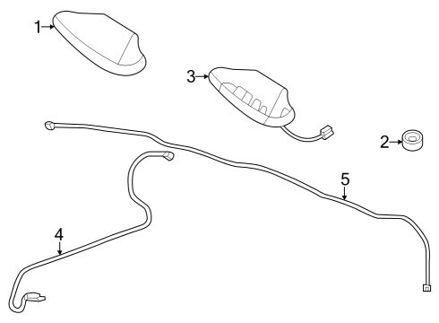 2022 Infiniti QX55 Cover-Antenna Base Diagram for 28228-6RA4A