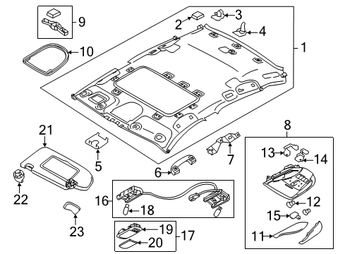 2011 Infiniti M56 Clip Diagram for 73998-ZN50A